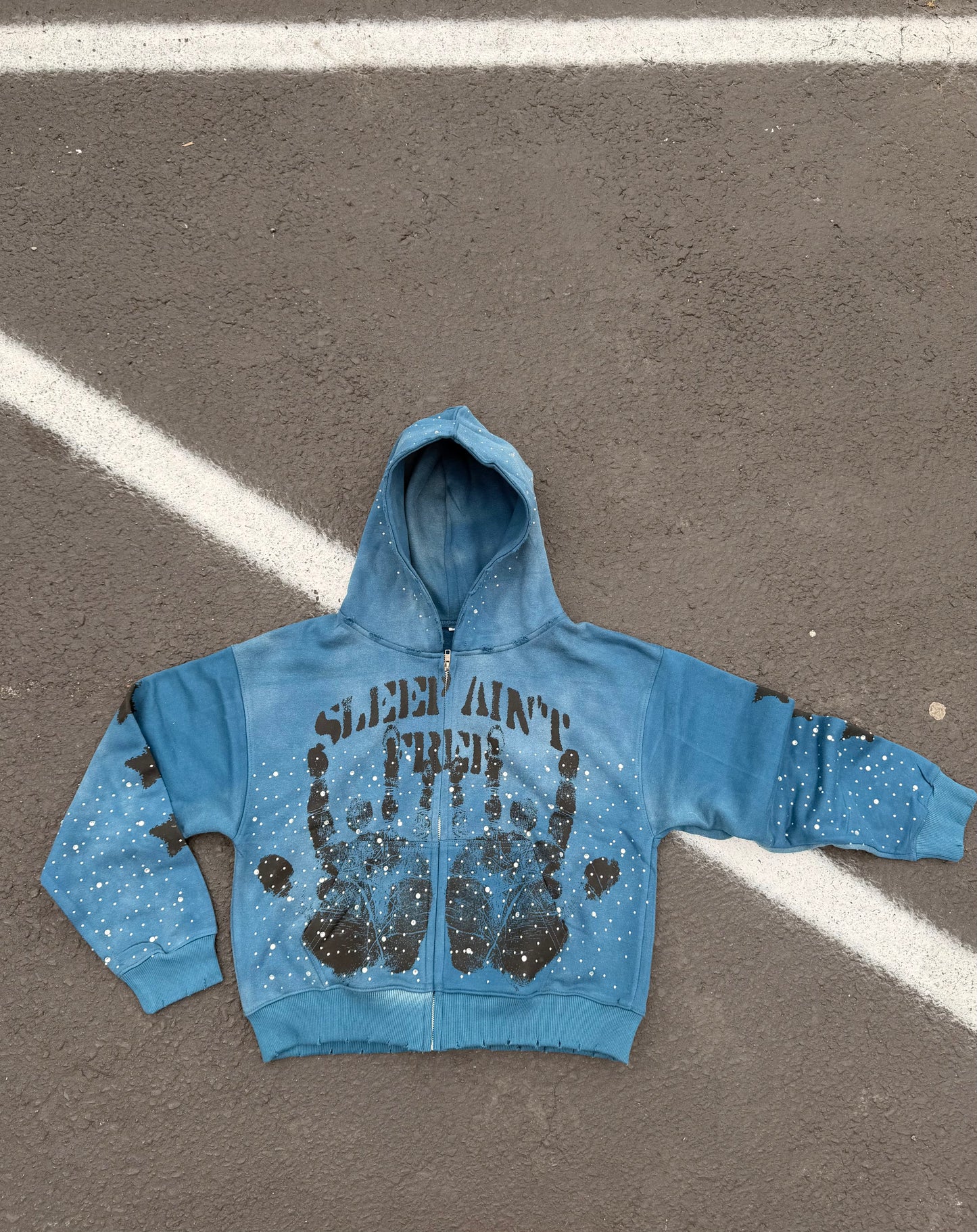 Teal HandPrint Hoodie