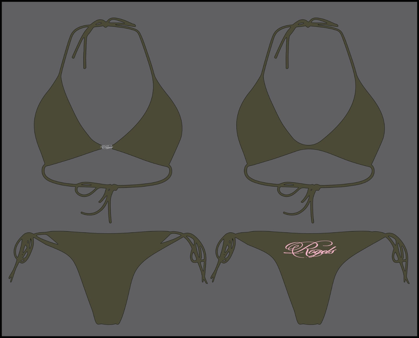 Olive woman’s bathing suit
