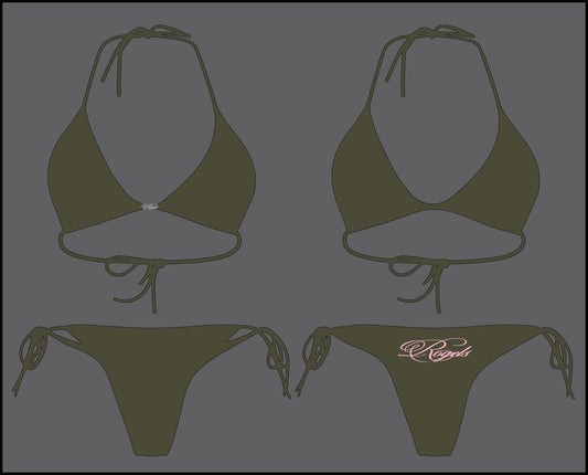 Olive woman’s bathing suit